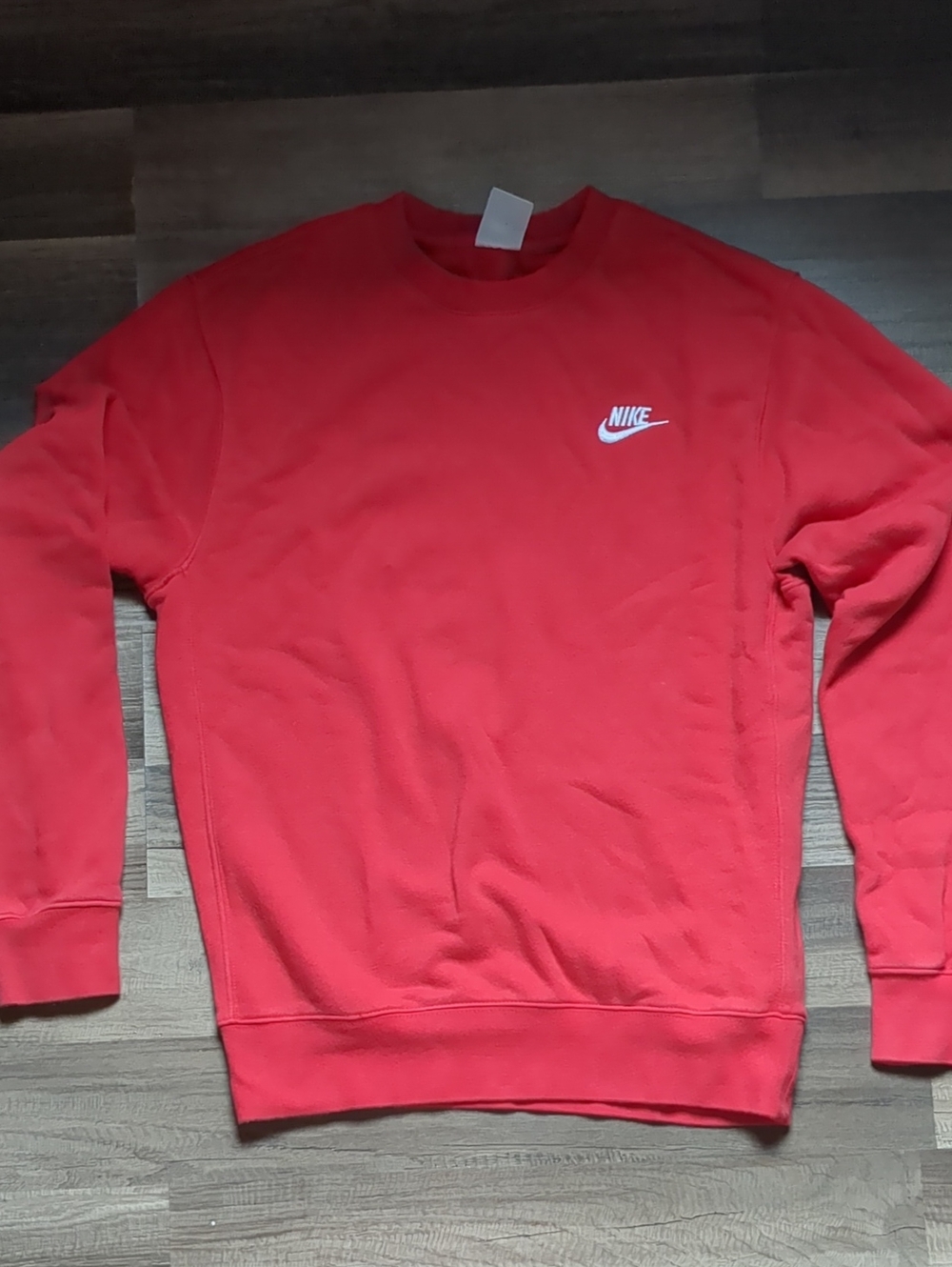Nike Red Crewneck Sweatshirt with White Swoosh